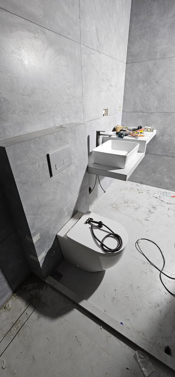 Toilet finishing work